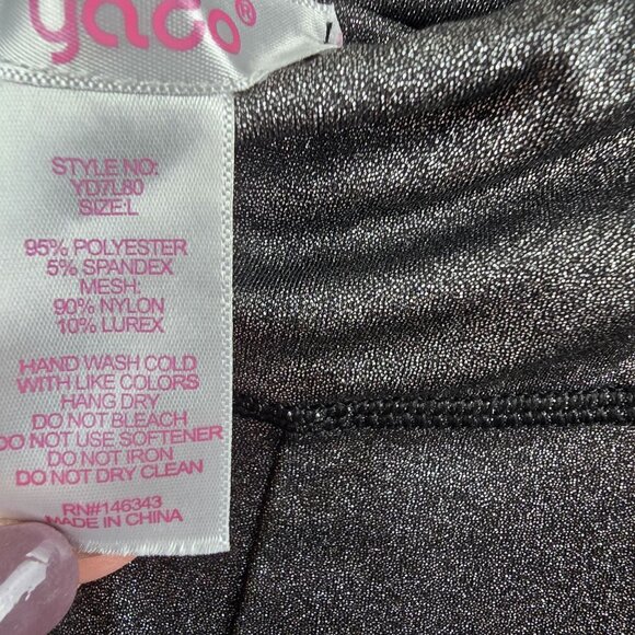 All Mesh Up Womens Shimmer Leggings With Pockets  L Polyester Spandex - Picture 4 of 6